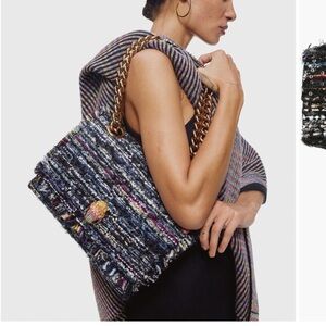 Kurt Geiger Large Kensington Tweed Handbag